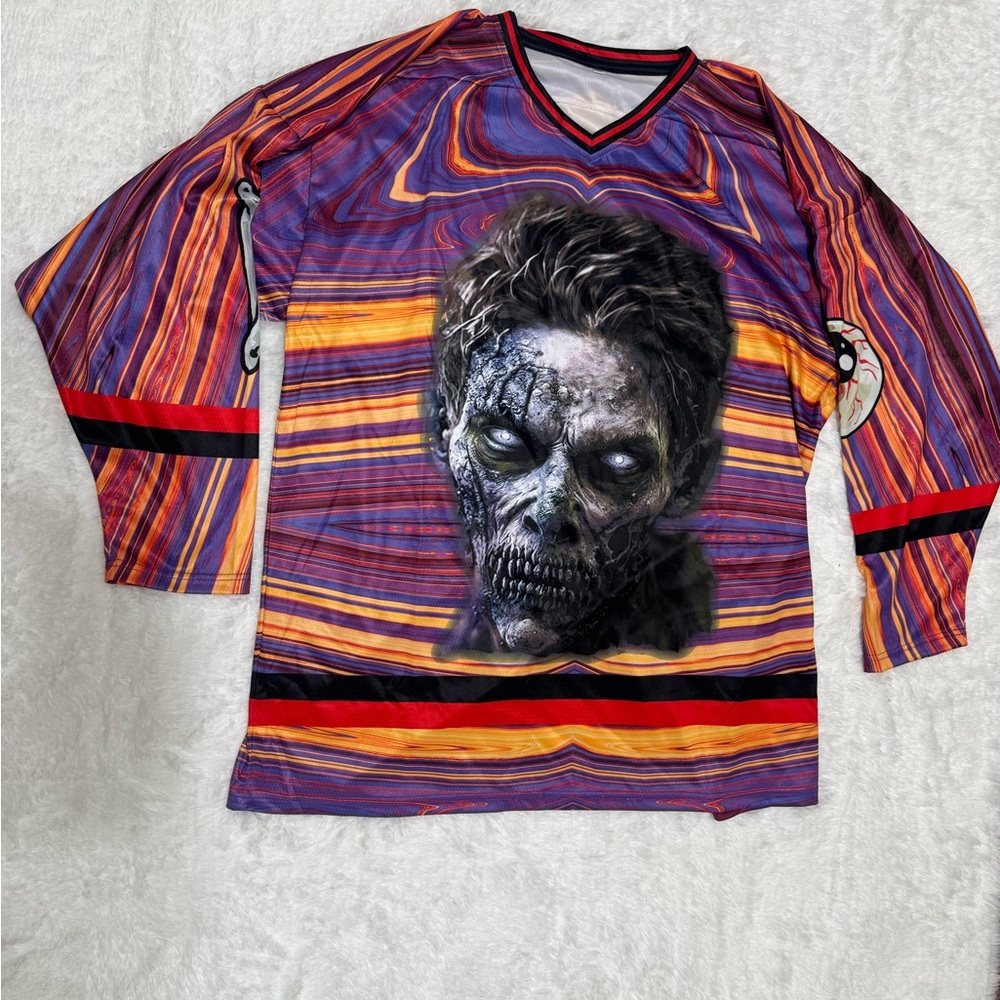 New 4xl mens jersey shirt tee zombie apocalypse rave festival raver outfit